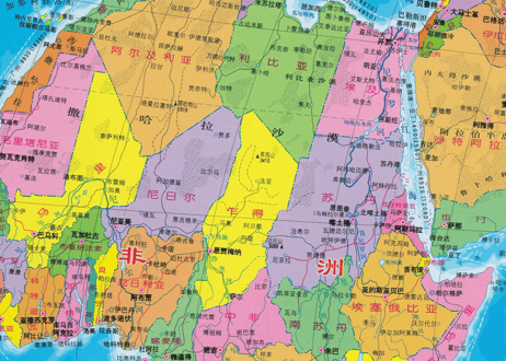 【地図ポスター(２枚セット)】中国＆世界地図（中国語表記）中国地图和世界地图