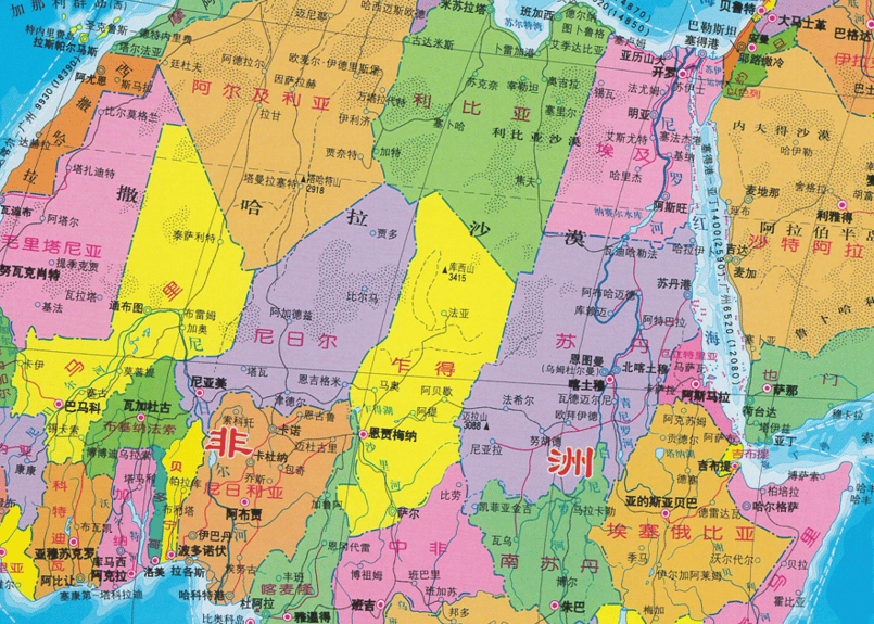 地図ポスター(2枚セット)】中国＆世界地図（中国語表記）中国