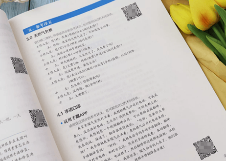 【中国手話〔通訳/初級〕】初级手语翻译教程　※中国手話通訳（初級）のテキストです    ※QRコードを読み取って解説動画を見ることができます。