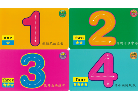 【２,３才向け】あそんで身につく学習セット　『中国語脳ドリルとフラッシュカード【２種類（すうじ と どうぶつ）】』のセット