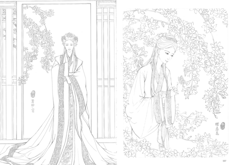 【ぬり絵ブック】绘美颜 古代美女线描涂色集