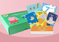 【BEILING(贝灵)】ペッパピッグ たんごカード100枚〔２か国語（中・英）〕小猪佩奇双语认知卡　※別売の【贝灵BEILING】音声タッチペン対応