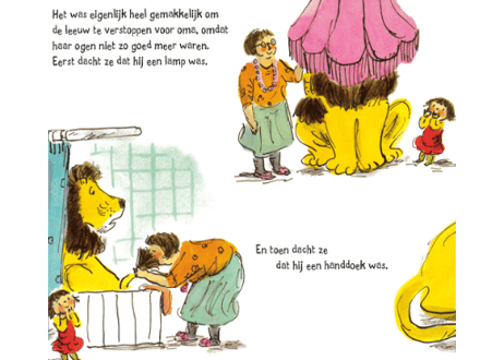 【オランダ語絵本】Hoe verstop je een leeuw voor oma?　〔訳アリ〕中のページ角破れ有り