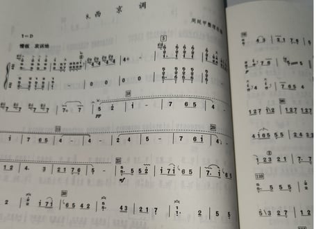 【楽譜ー古筝】中国传统古筝曲大全（下）张江、陕西古筝流派 弦索十三套古筝谱