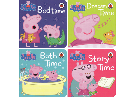 【英語】Peppa Pig: Bedtime Little Library（ミニ絵本4冊セット）　※厚くて丈夫なボードブック版です※