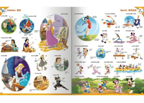 【BEILING(贝灵)】【２ヵ国語(中・英 )】ディズニー音のでる絵本の単語図鑑1000語 迪士尼  ※タッチペン別売り ※QRコードでも聞けます  【紹介動画有】