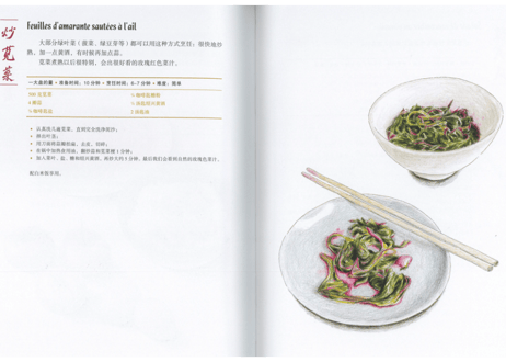 【イラストレシピ本】一个中国家庭的餐桌(我父母的私房菜)　※レシピ本ですが、繊細で彩りが素晴らしいイラストに感激します。プレゼントにもおすすめ🎁