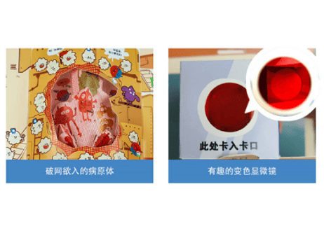【BEILING(贝灵)】  免疫力の不思議について学べる 『しかけと飛び出す絵本』の教材　※別売りの【BEILING(贝灵)】タッチペンでお話がきけます。