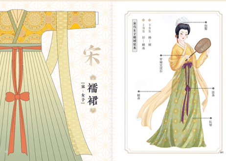 【中国文様】华夏汉服　东方美学口袋书 　ハンディサイズ