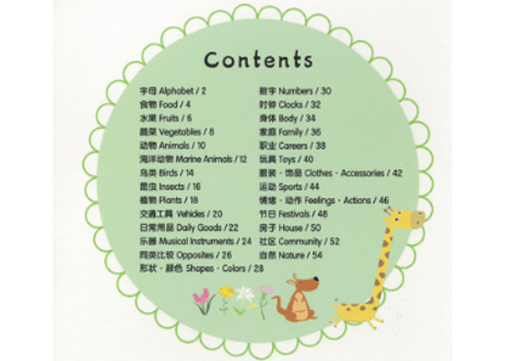 【BEILING(贝灵)】音の出る単語図鑑 2か国語(中・英) 幼儿认知小百科　※音声タッチペン別売り