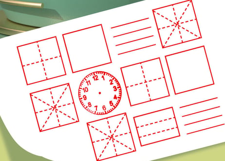 【学習グッズ】学習用ハンコ(6面)　習字、時計、ピンイン、英語、漢字などの練習に