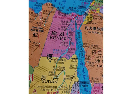 【世界地図ポスター】（中国語・英語表記）