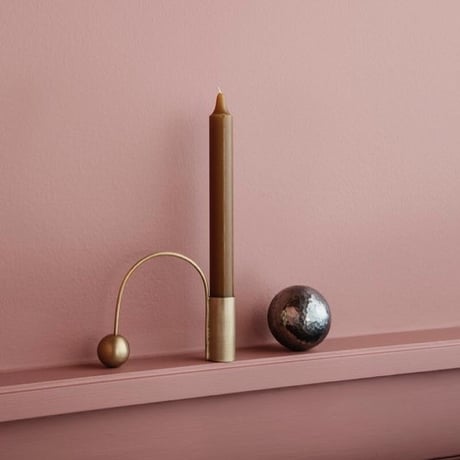 Ferm Living / Balance  candle holder , brass & black