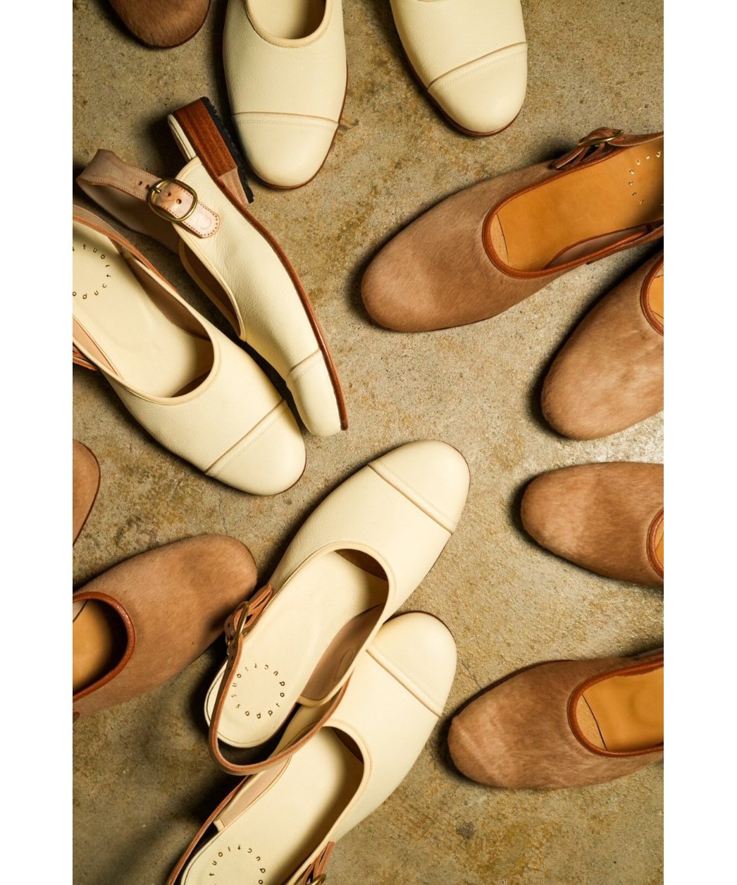 Post Production Ex. 白鞣しGoat Face Sandal | Muste