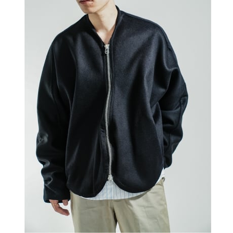 【26AW受注】Human Beings.  "Figured Bomber Jacket"-粘土-