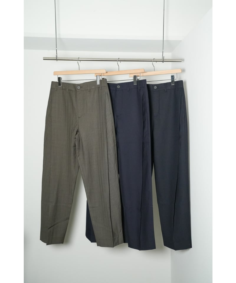 パンツ Lea Boberg TROUSERS BRITISH WOOL /LINEN Lea Boberg D.P. TROUSERS/BRITISH WOOL CREPE - BLACK - PURAS