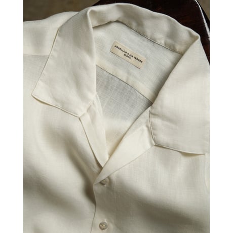 Aquellos Ojos Verdes "Luxe Linen" Classic open collar shirt