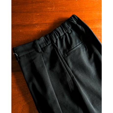 nonnotte Wool Gabardine Draping Crotch Box Pleats Trousers