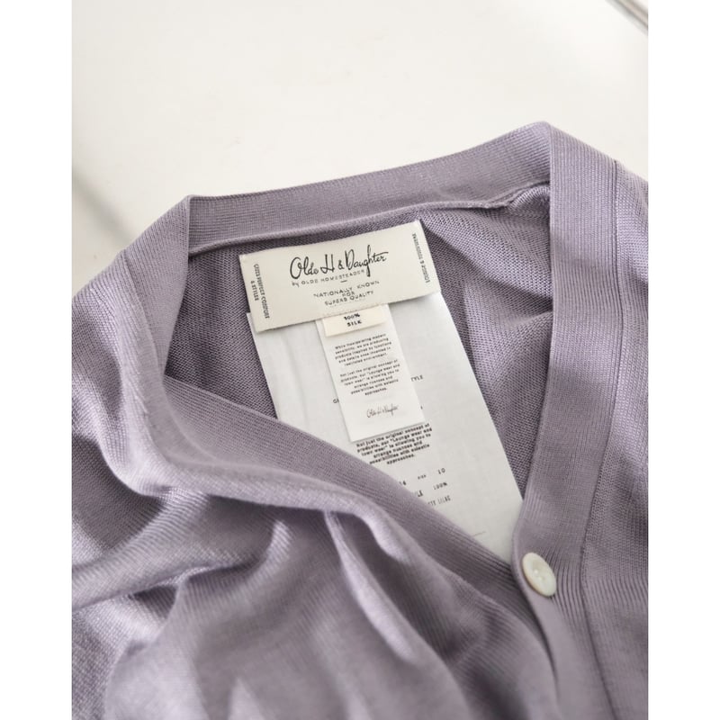 Olde H & Daughter SILK PLAIN STITCH CARDIGAN |