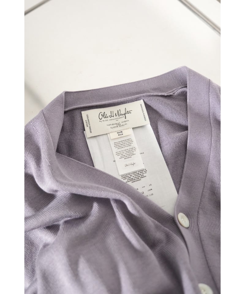トップス Olde H & Daughter SILK CARDIGAN Olde H & Daughter SILK PLAIN STITCH CARDIGAN |