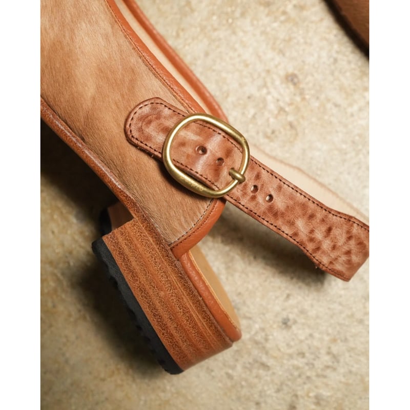Post Production Ex. Hair Calf Face Sandal | Mus