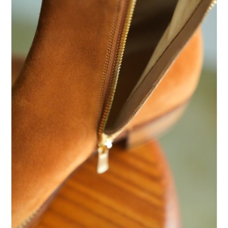 Post Production Side Zip Boots "Calf Suede"