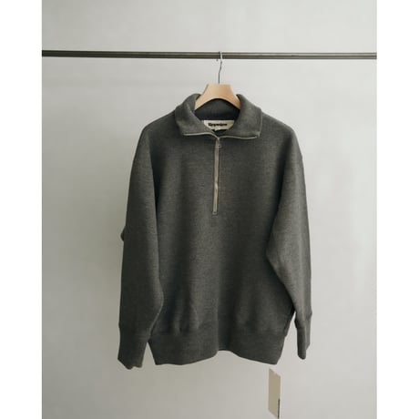 Slopeslow Ex.WOOL FRENCH TERRY HALF ZIP SWEATSHIRT