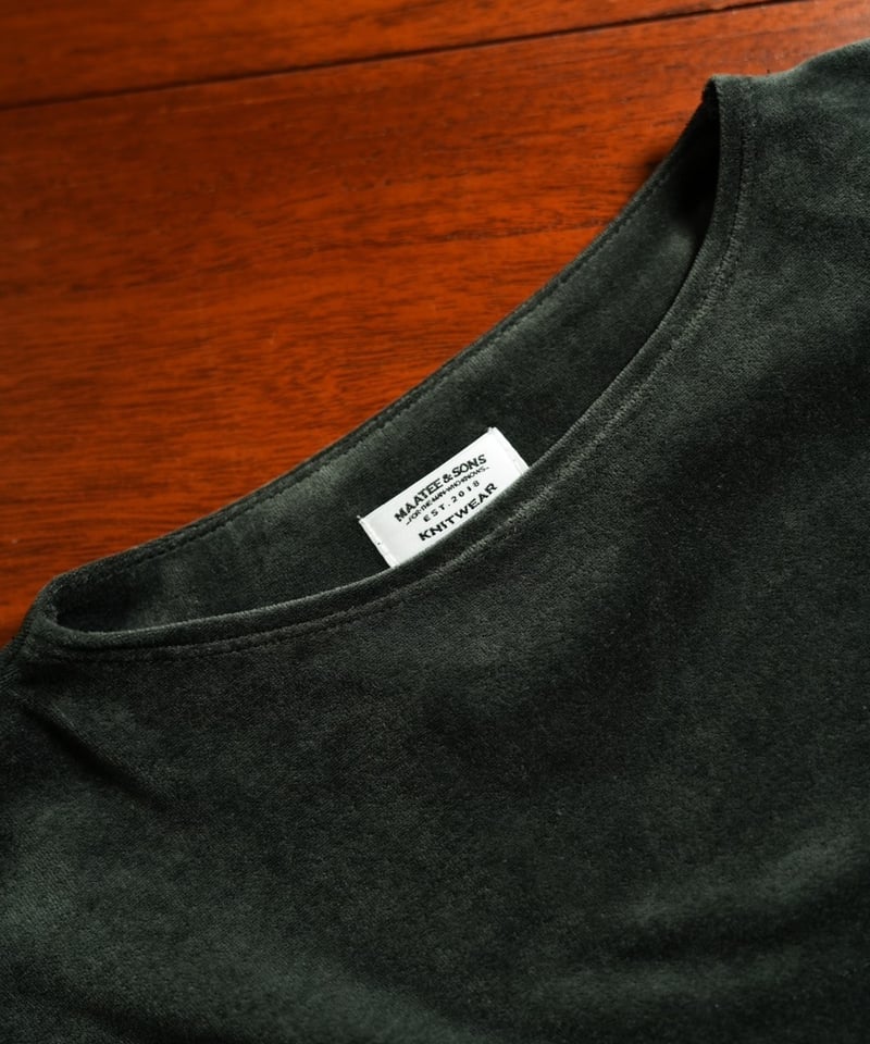 MAATEE&SONS SUVIN VELOUR BOAT TEE | MusterWerk MAATEE&SONS SUVIN VELOUR BOAT TEE | MusterWerk