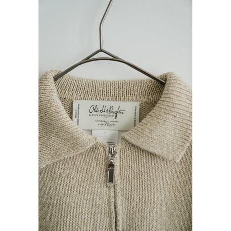 Olde H & Daughter SILK COTTON  BOAT NECK/HALF ZIP/CARDIGAN