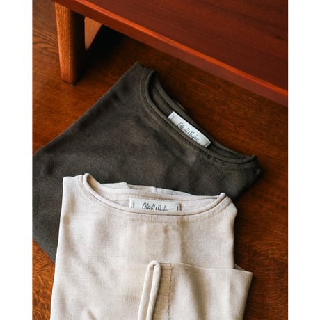 Olde H&Daughter "JYARI-JYARI SILK" BOAT NECK P/O