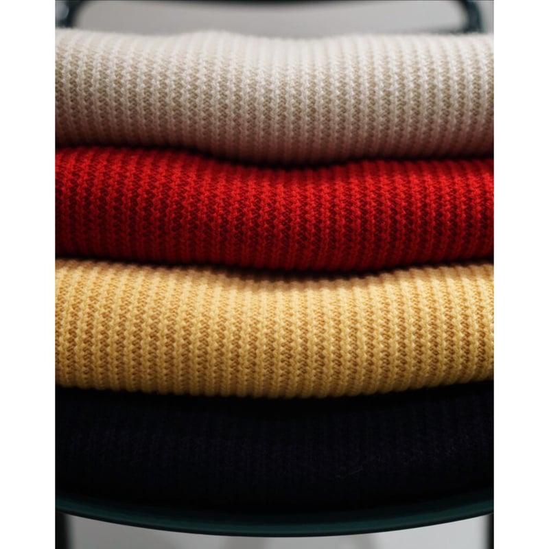 MAATEE&SONS CASHMERE LOW GAUGE POLO SKIPPER SWE