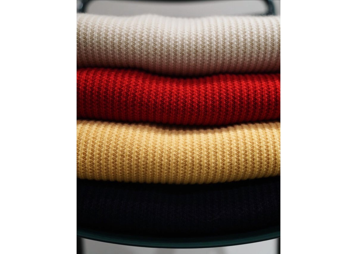 MAATEE&SONS CASHMERE LOW GAUGE POLO SKIPPER SWE