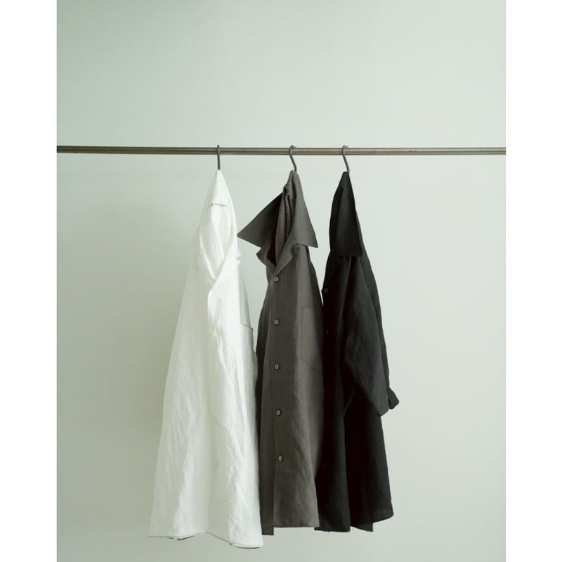 MAATEE&SONS FINE HEMP S/S OPEN COLLAR SHART | M