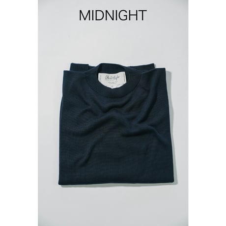 【more variation】Olde H & Daughter SILK PLAIN STITCH CREW NECK P/O