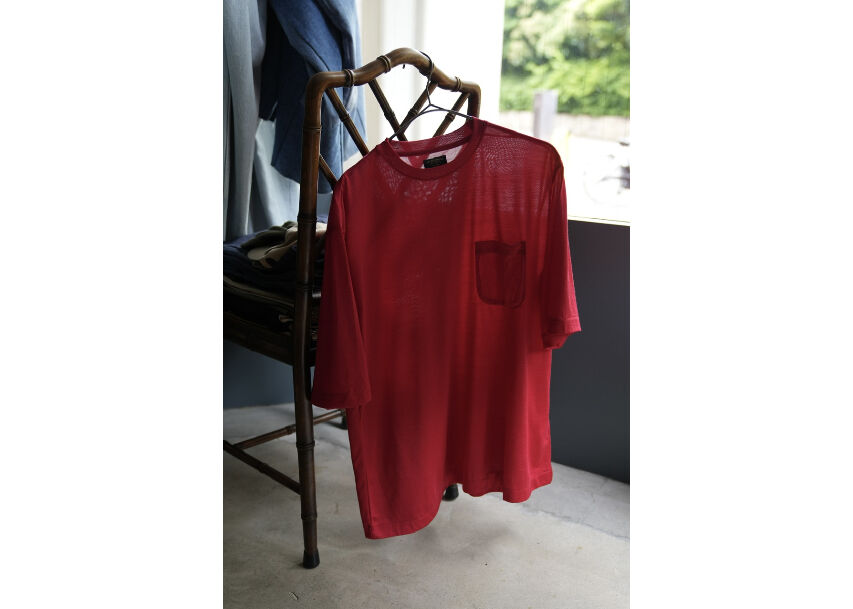 MAATEE&SONS Ex. WASHABLE SILK POCKET-TEE | Must