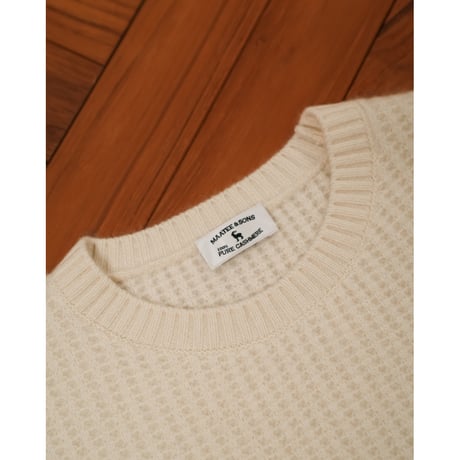 MAATEE&SONS BABY CASH WAFFLE SWEATER