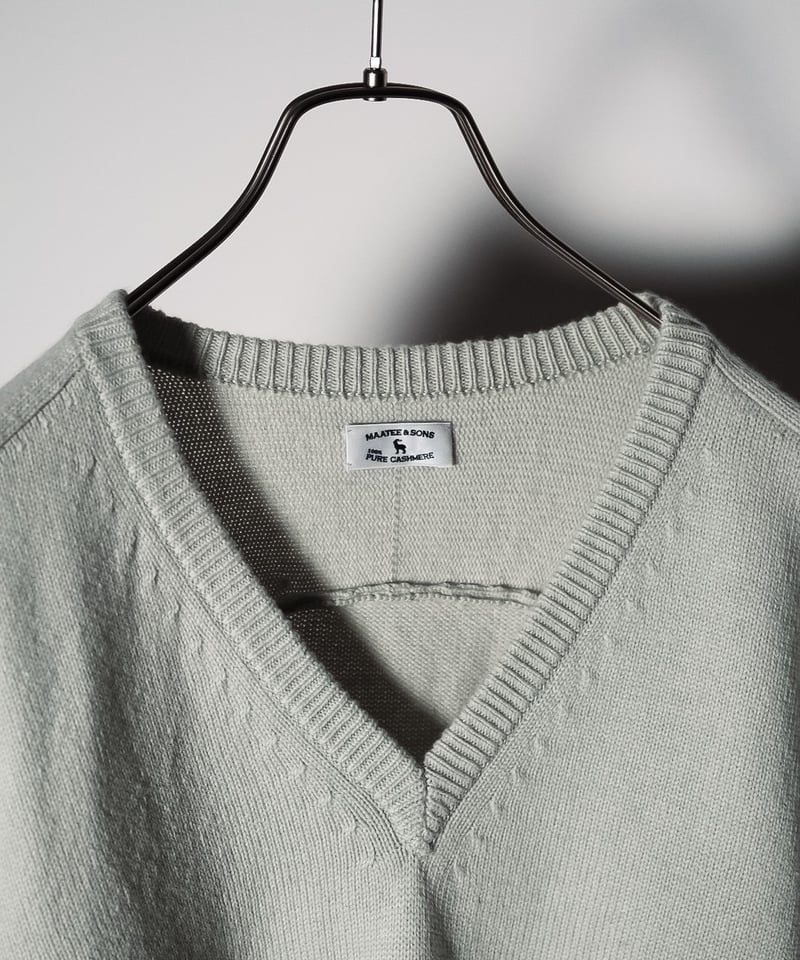 MAATEE&SONS ド度詰めCASHMERE V/N SWEATER | MusterWerk MAATEE&SONS ド度詰めCASHMERE V/N SWEATER | MusterWerk