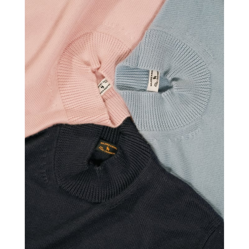 MAATEE&SONS 梳毛CASHMERE多本撚 ニットCHERRY MAATEE&SONS 梳毛CASHMERE多本撚 ニットCHERRY MAATEE&SONS 梳毛