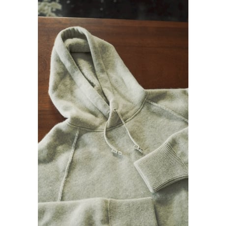 MAATEE&SONS Ex. CASHMERE PILE HOODIE "m&m"⁣