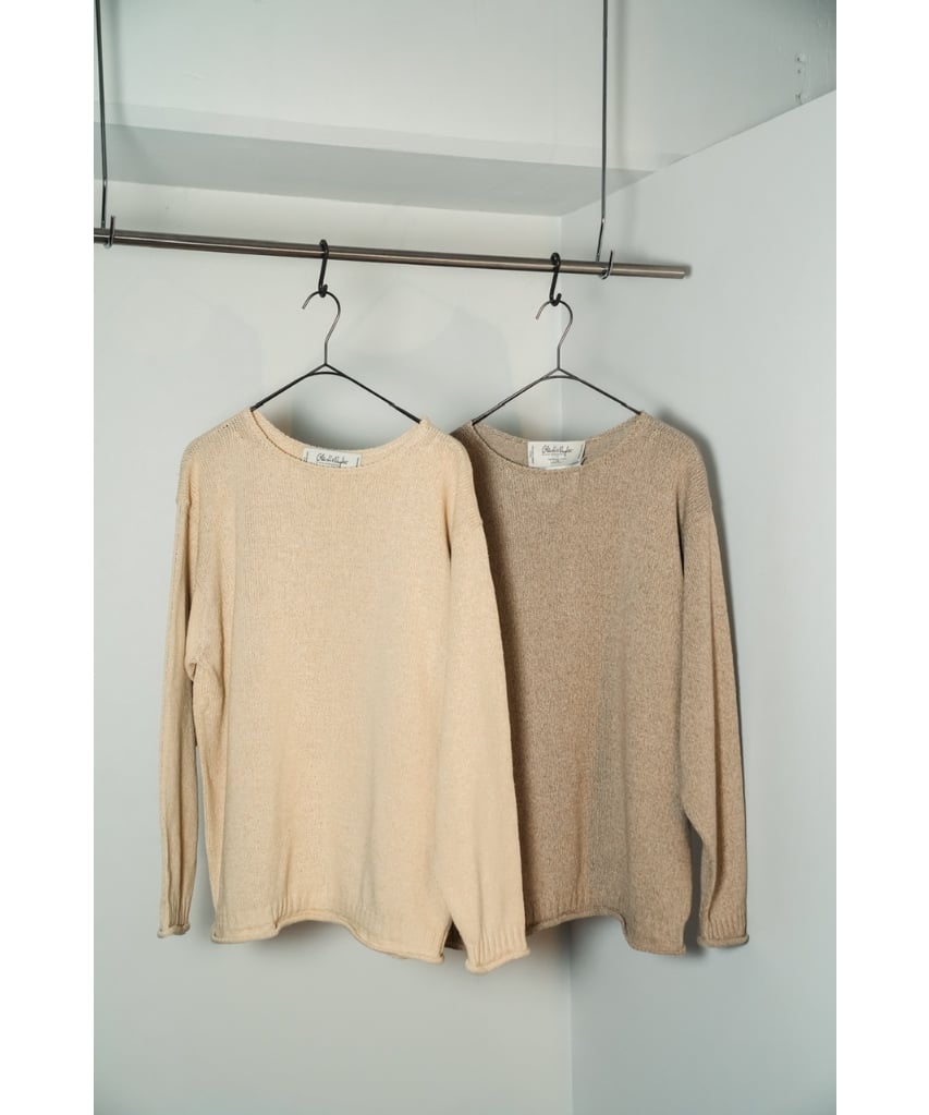 Olde H&Daughter SILK COTTON BOAT NECK P/O | Mus