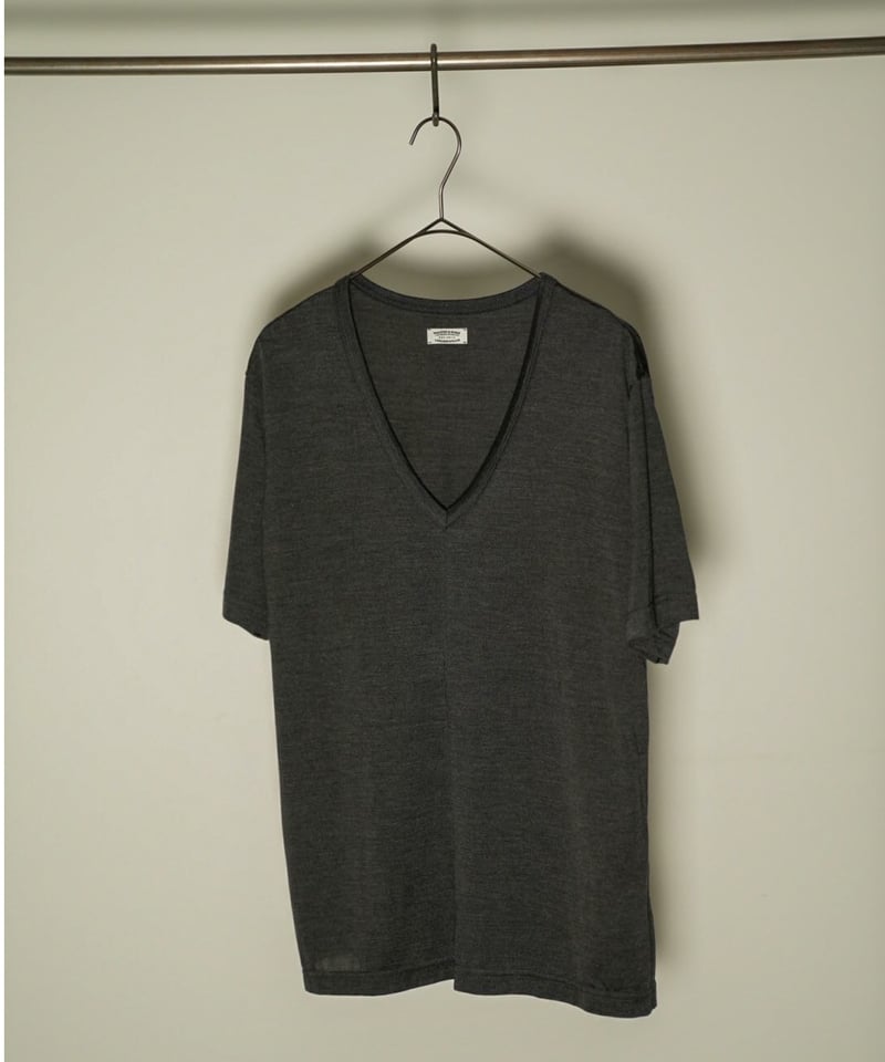 MAATEE & SONS silk V neck Tee 柿の葉別注 MAATEE&SONS マーティーアンドサンズ 柿乃葉 別注 Ex Washable