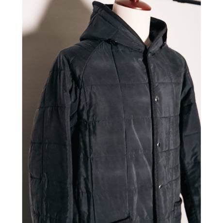 MAATEE&SONS SILK QUILT HOODED COAT
