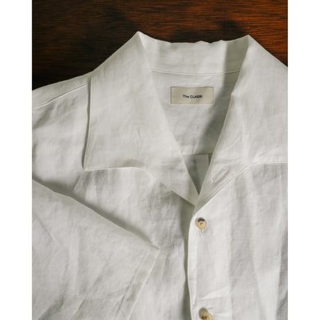 THE CLASIK CLASSIC LINEN POPLINE SHARK COLLAR SHIRT