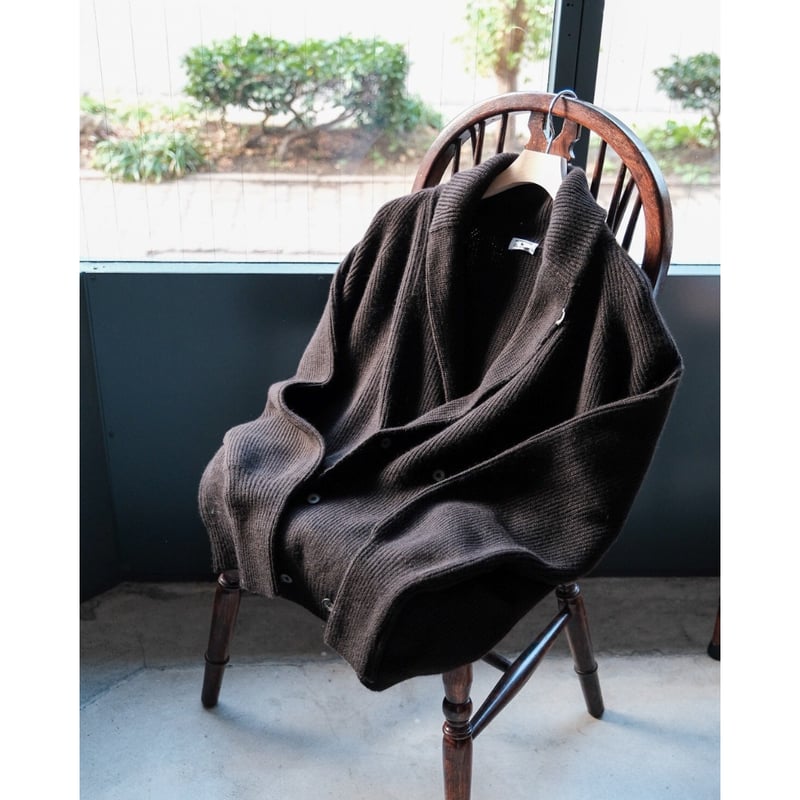 MAATEE&SONS Ex. CASHMERE SHAWL COLLAR CARDIGAN