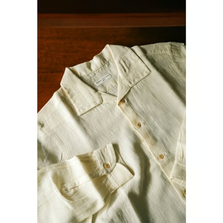 Aquellos Ojos Verdes Ex.Ethnic grosgrain Classic open collar shirt