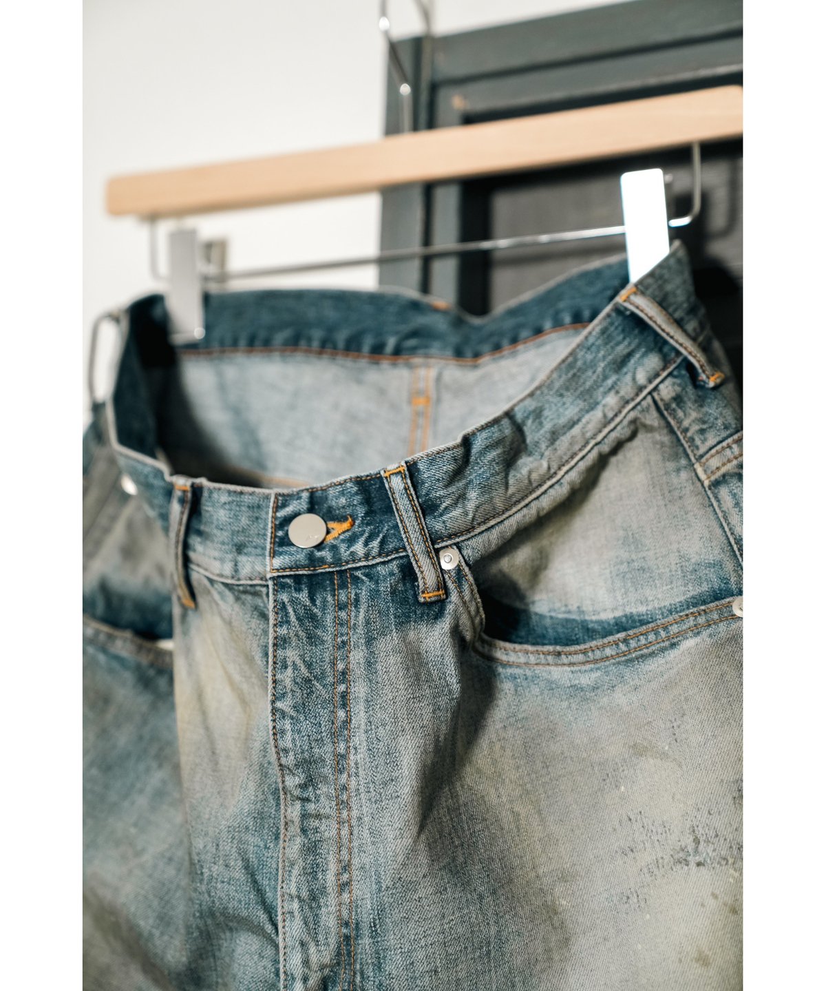 ANCELLM DAMAGE WIDE 5P DENIM PANTS | MusterWerk ANCELLM DAMAGE WIDE 5P DENIM PANTS | MusterWerk