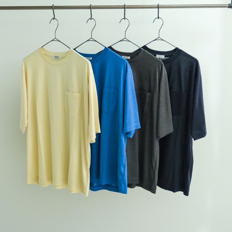 即日発送　新品タグ付　Pot French Sleeve Knit navy TECH LUXE KNITTED TEE NAVY – MINIMAL WARDROBE（ミニマル