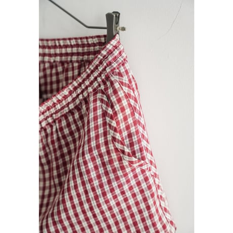 MAATEE&SONS Ex. "LINEN/SILK CK" S.S. SHORTS "PORORI"