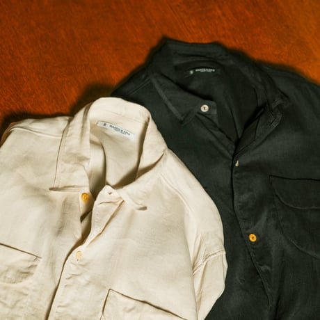 MAATEE&SONS "LINEN SILK二重織り" NOT A PLAIN SHIRTS