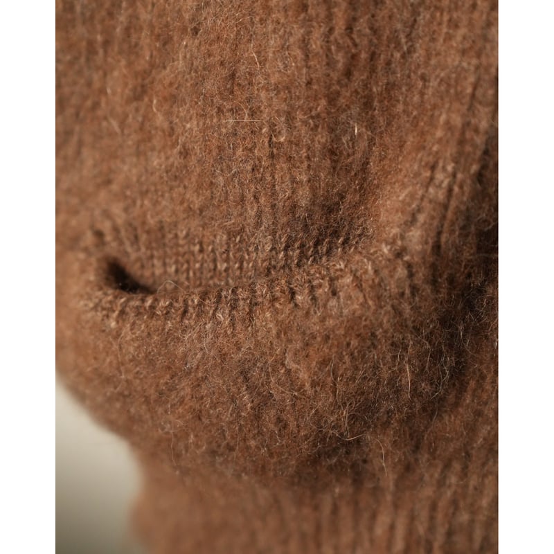 MAATEE&SONS RBALPACA-CASHMERE/MINK 畦ひょっとこ起毛ZIP